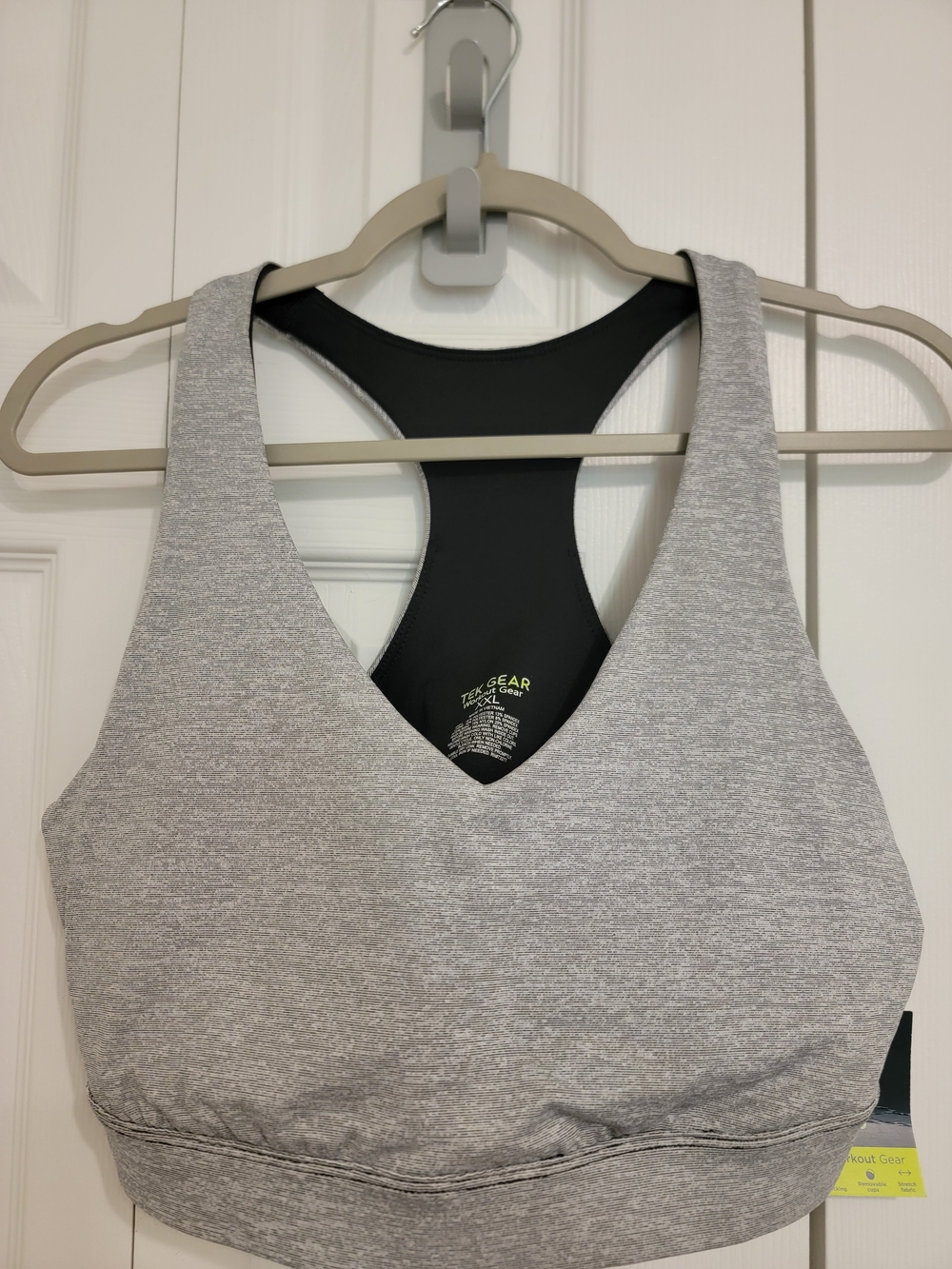 Tek Gear Heather Gray Racerback Sports Bra